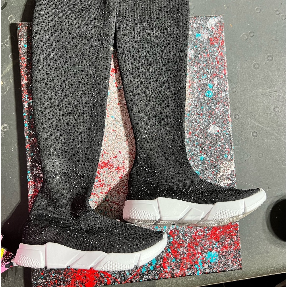 Bling bling sock boots